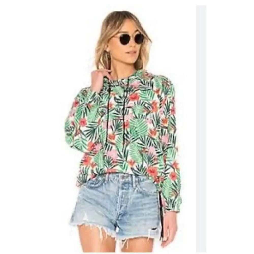 BLANKNYC Revolve Petal To The Metal Jacket in Leaf Print SZ S
